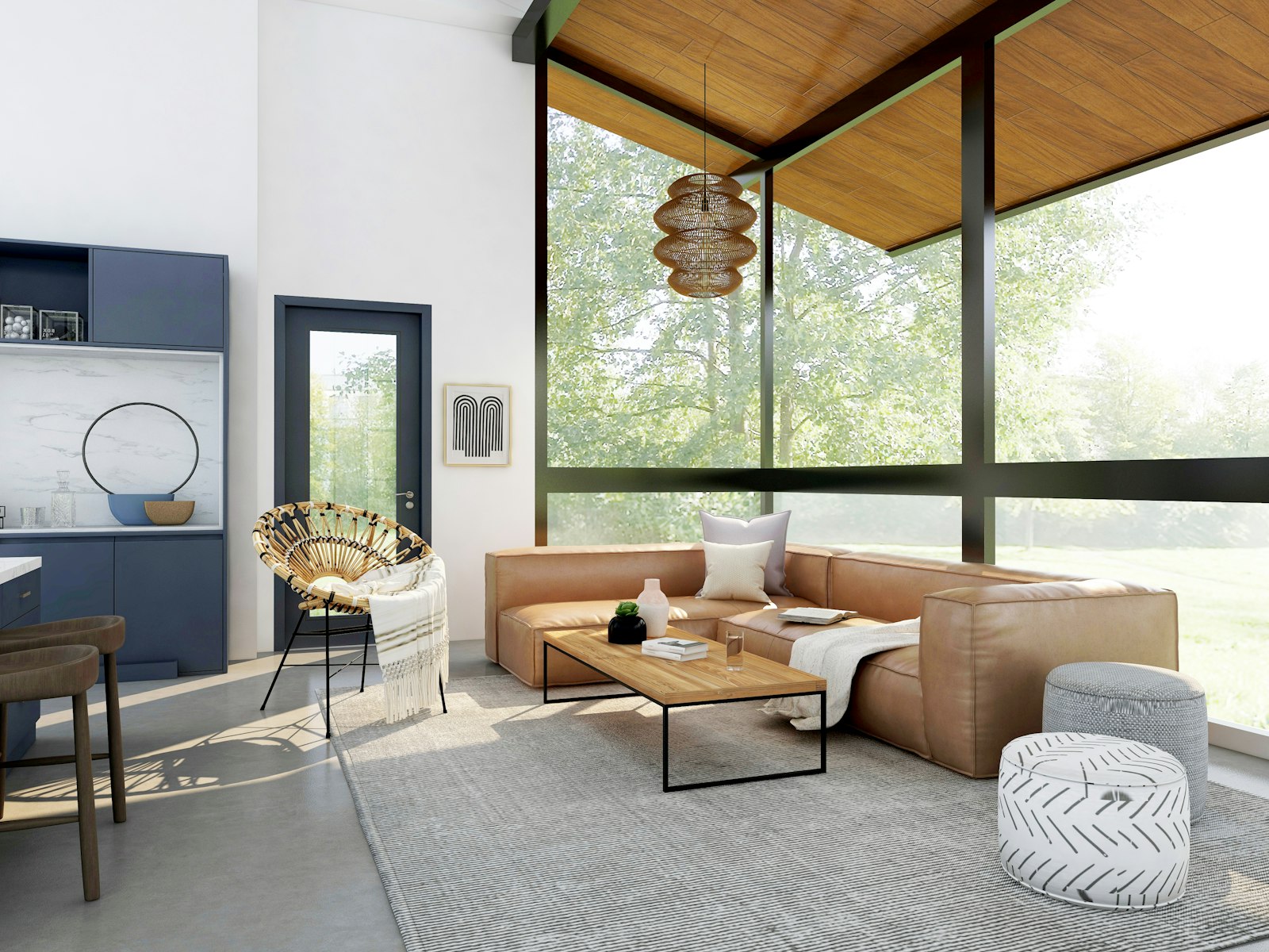 Considered interior with natural light