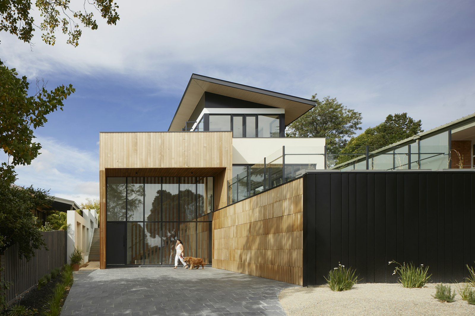 Residence terrace overlooking landscape